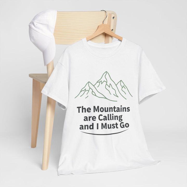 Retro Mountain Quote T-Shirt — Vintage Hiking &amp; Wild Camping Adventure Tee