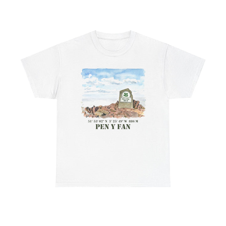 Pen y Fan Landscape T‑Shirt — Wales Mountain Hiking Souvenir Tee