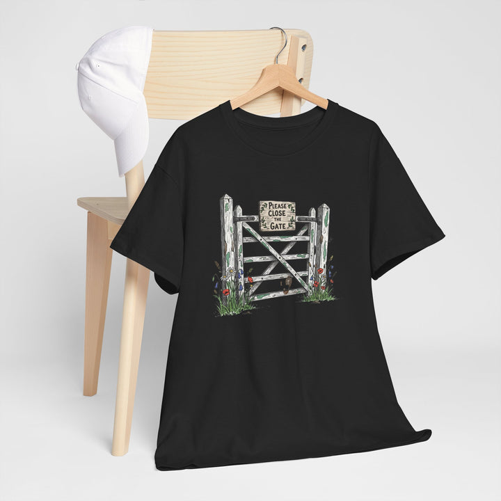 Close the Gate T-Shirt — Rural Discipline Heritage Graphic