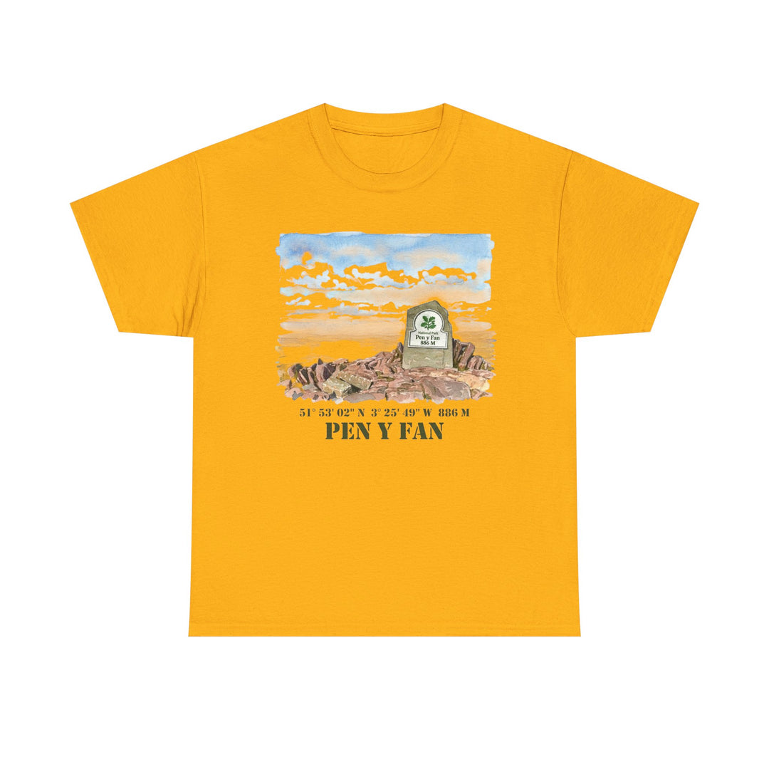 Pen y Fan Landscape T‑Shirt — Wales Mountain Hiking Souvenir Tee