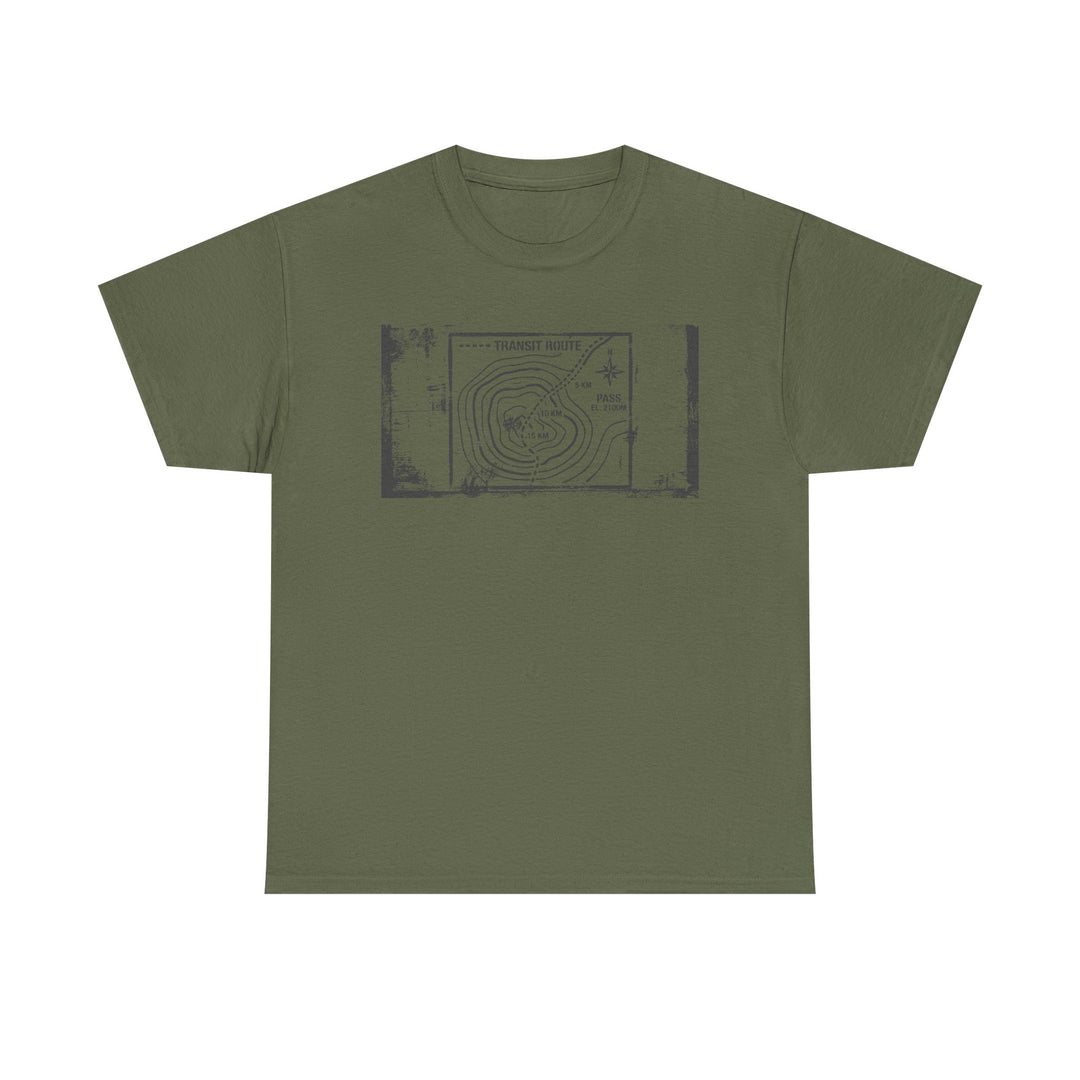 Retro Transit Route Adventure T-Shirt — Vintage Travel Map Graphic Tee