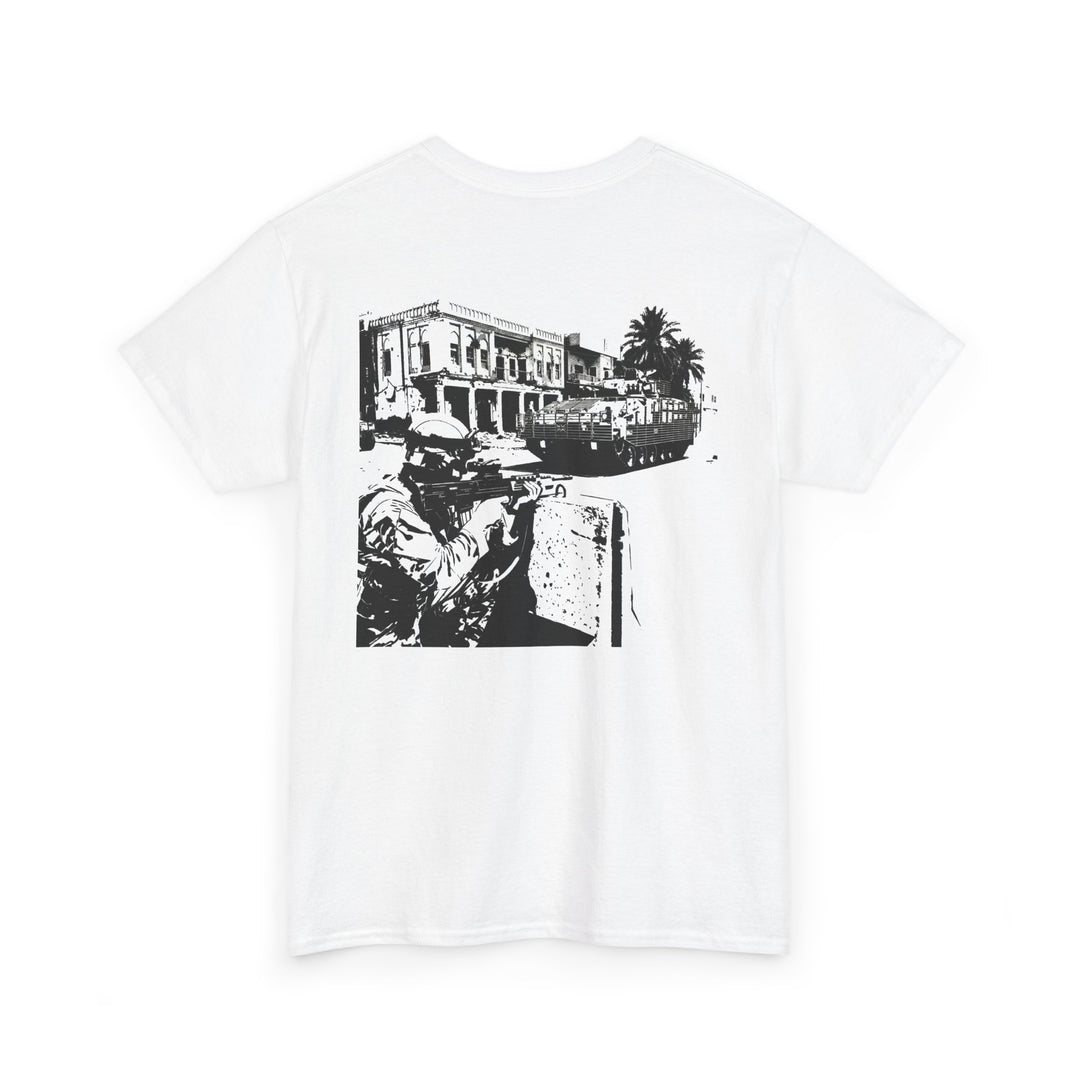 Operation TELIC Basra Iraq 2007 Graphic Tee — Military Deployment Street Scene