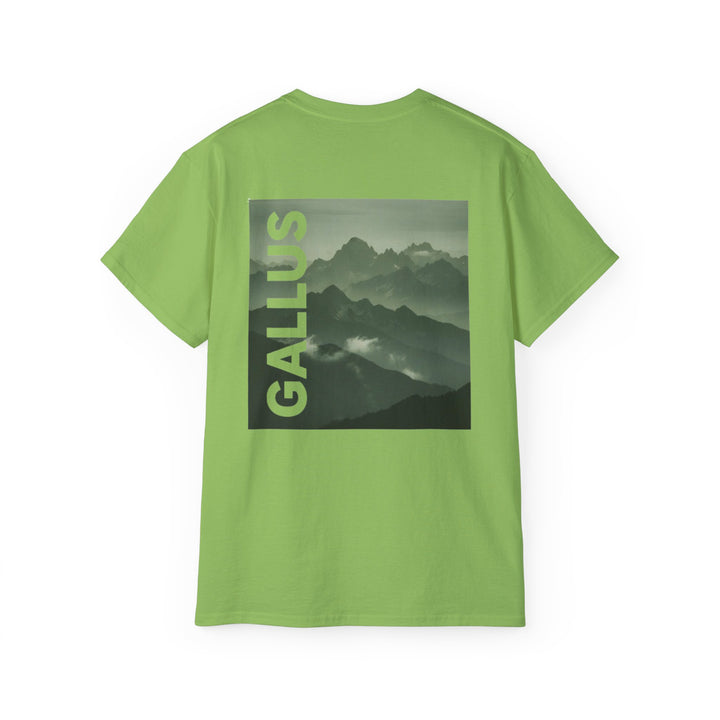 Mountain Vibes Tee — "GALLUS" Minimal Logo Cotton T‑Shirt