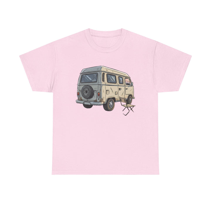 Retro Van Life Graphic T-Shirt - Classic Camper Van Adventure Tee
