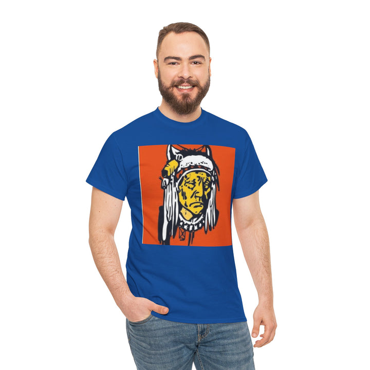 BATUS Native Chief Graphic Tee – Retro Tribal Illustration Shirt