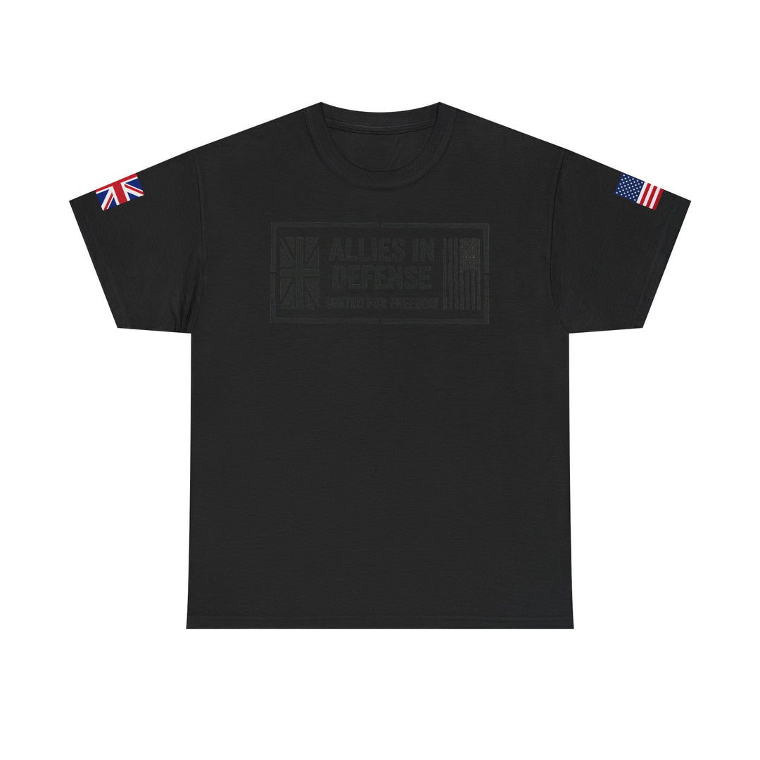 UK &amp; US Allies Defence Veteran Tee — Flags on Sleeves