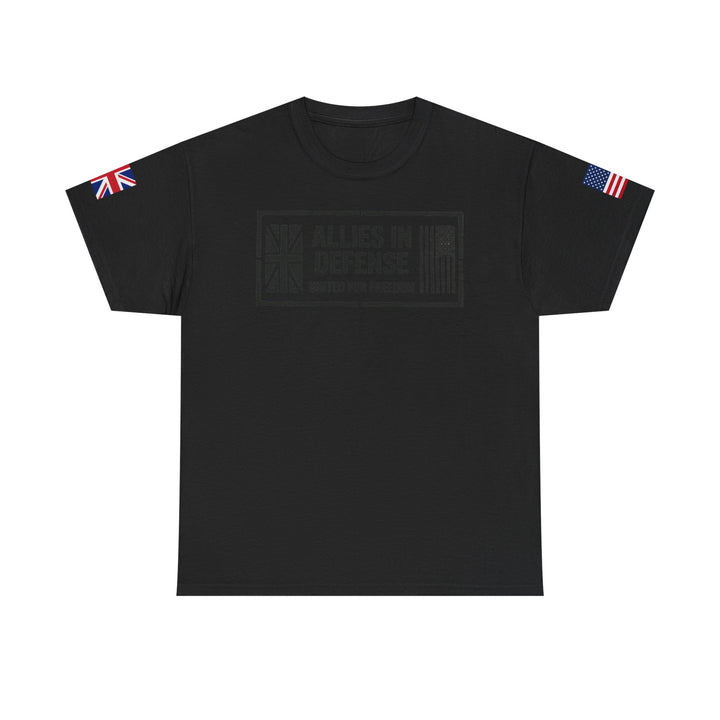 UK &amp; US Allies Defence Veteran Tee — Flags on Sleeves