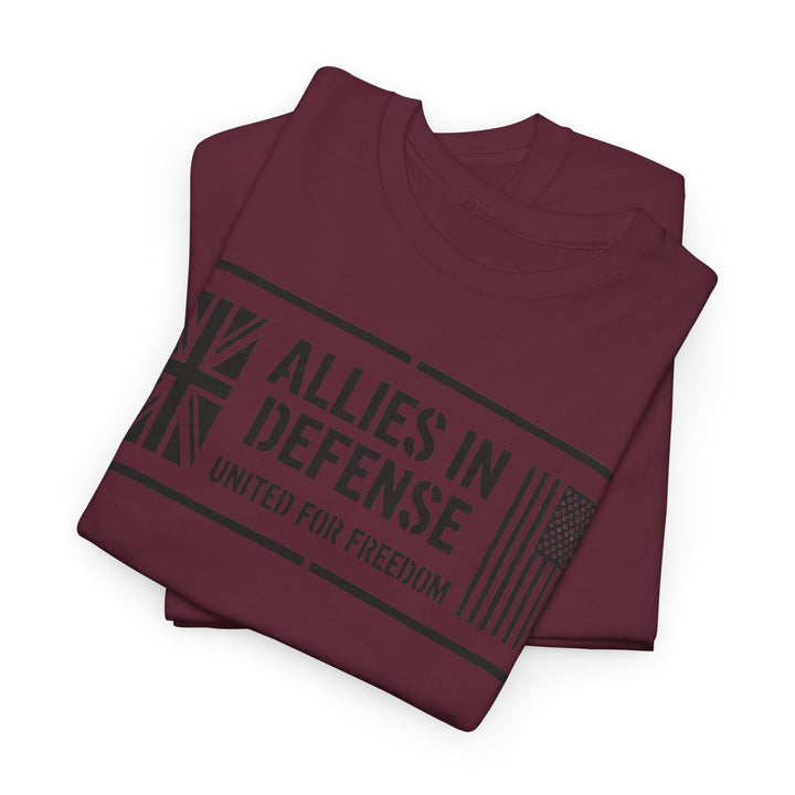 UK &amp; US Allies Defence Veteran Tee — Flags on Sleeves