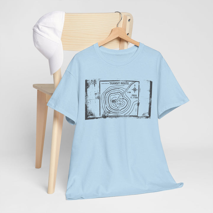 Retro Transit Route Adventure T-Shirt — Vintage Travel Map Graphic Tee