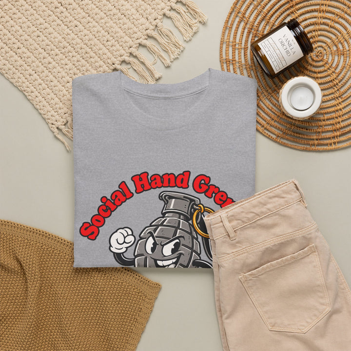 Social Hand Grenade military humour T-shirt by SW Gallus on a Gildan 5000 heavy cotton tee
