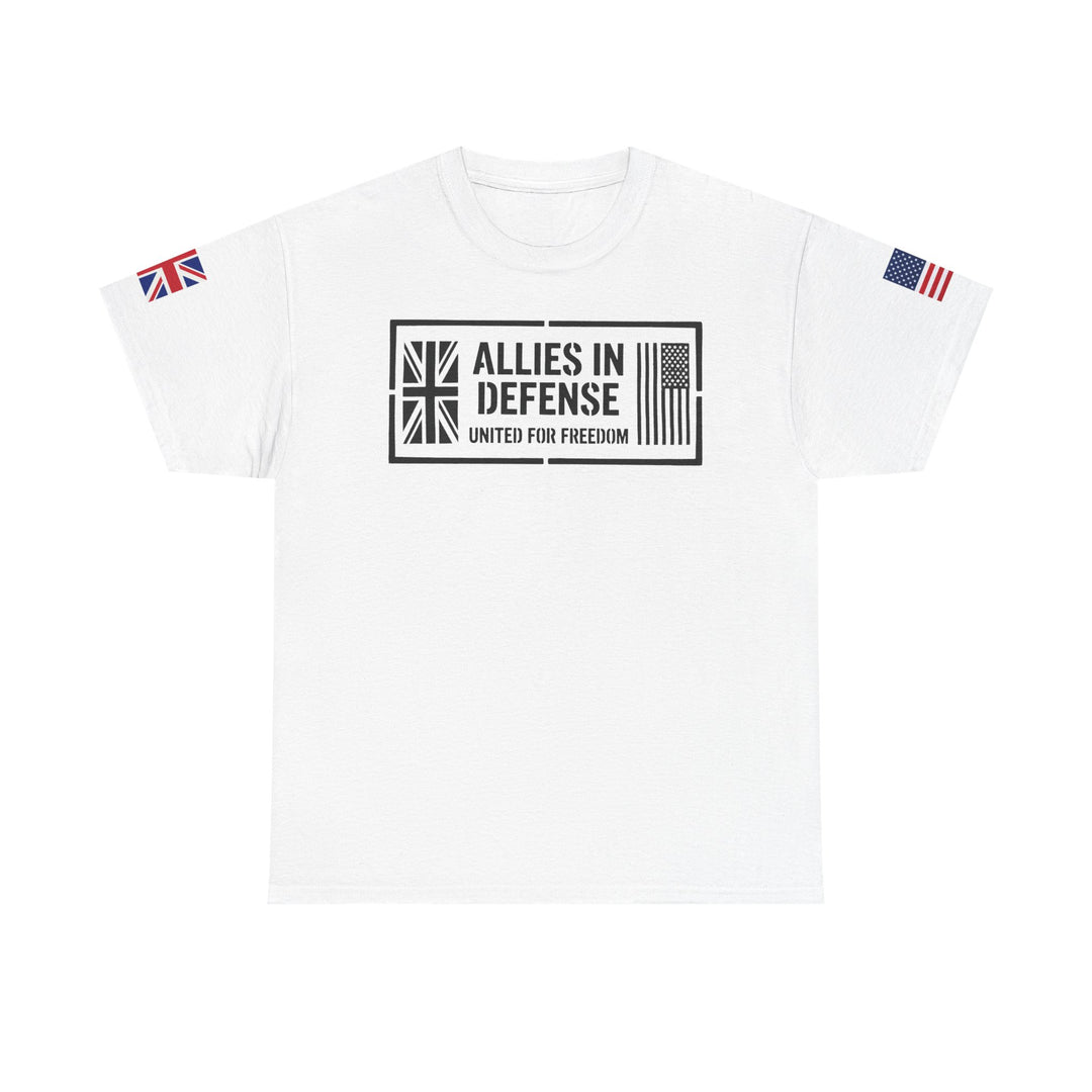 UK &amp; US Allies Defence Veteran Tee — Flags on Sleeves
