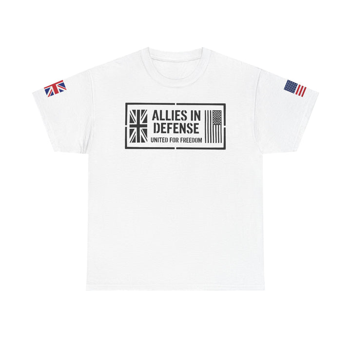 UK &amp; US Allies Defence Veteran Tee — Flags on Sleeves