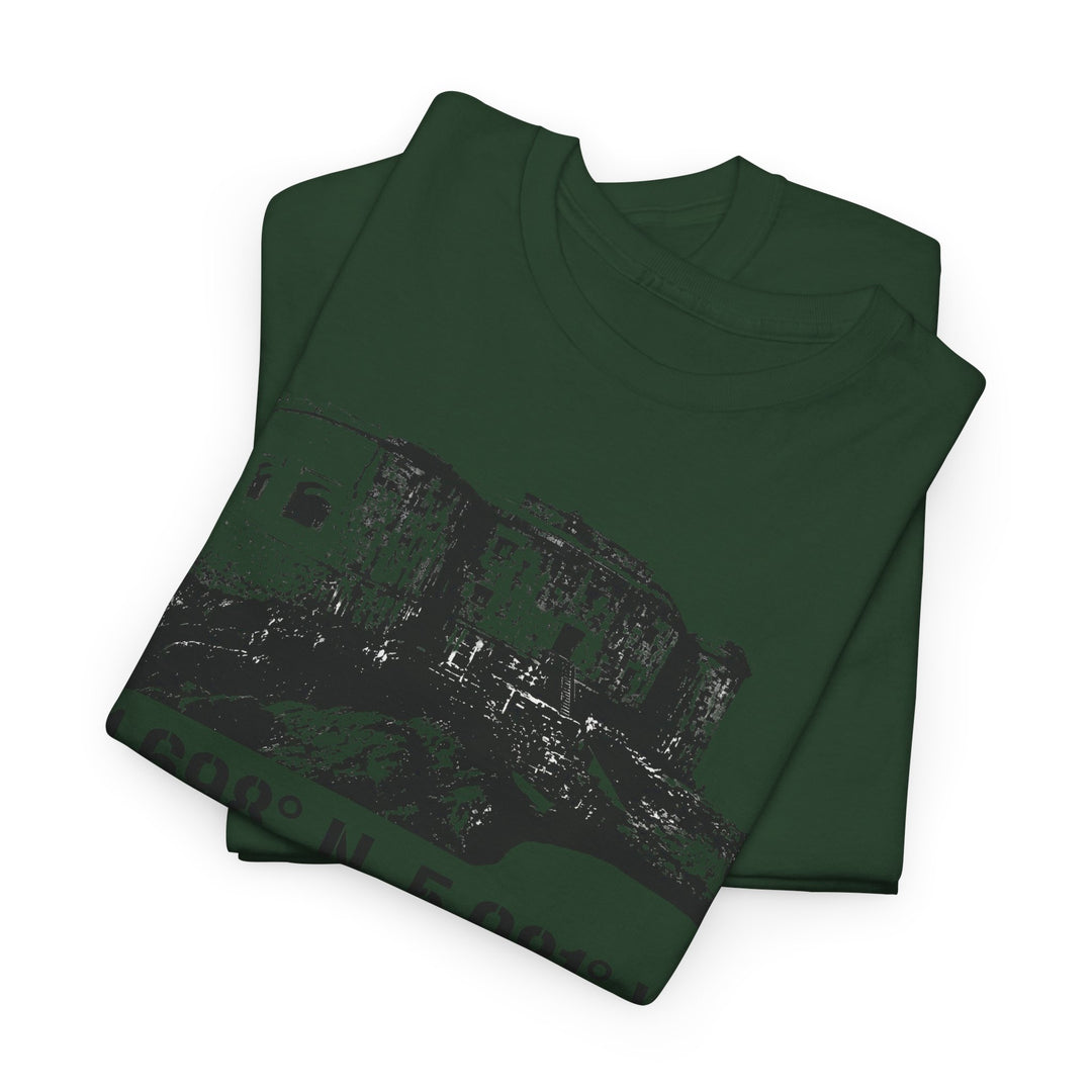 Stack Rock Fort T‑Shirt — Coastal Landmark Graphic Tee
