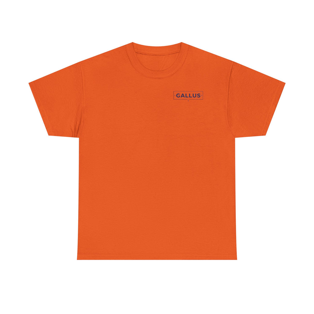 Gallus Logo T-Shirt — Minimal Retro Chest &amp; Back Graphic Tee