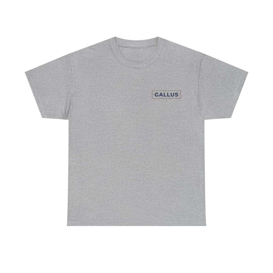 Gallus Logo Tee — Minimal Chest Patch White T-Shirt