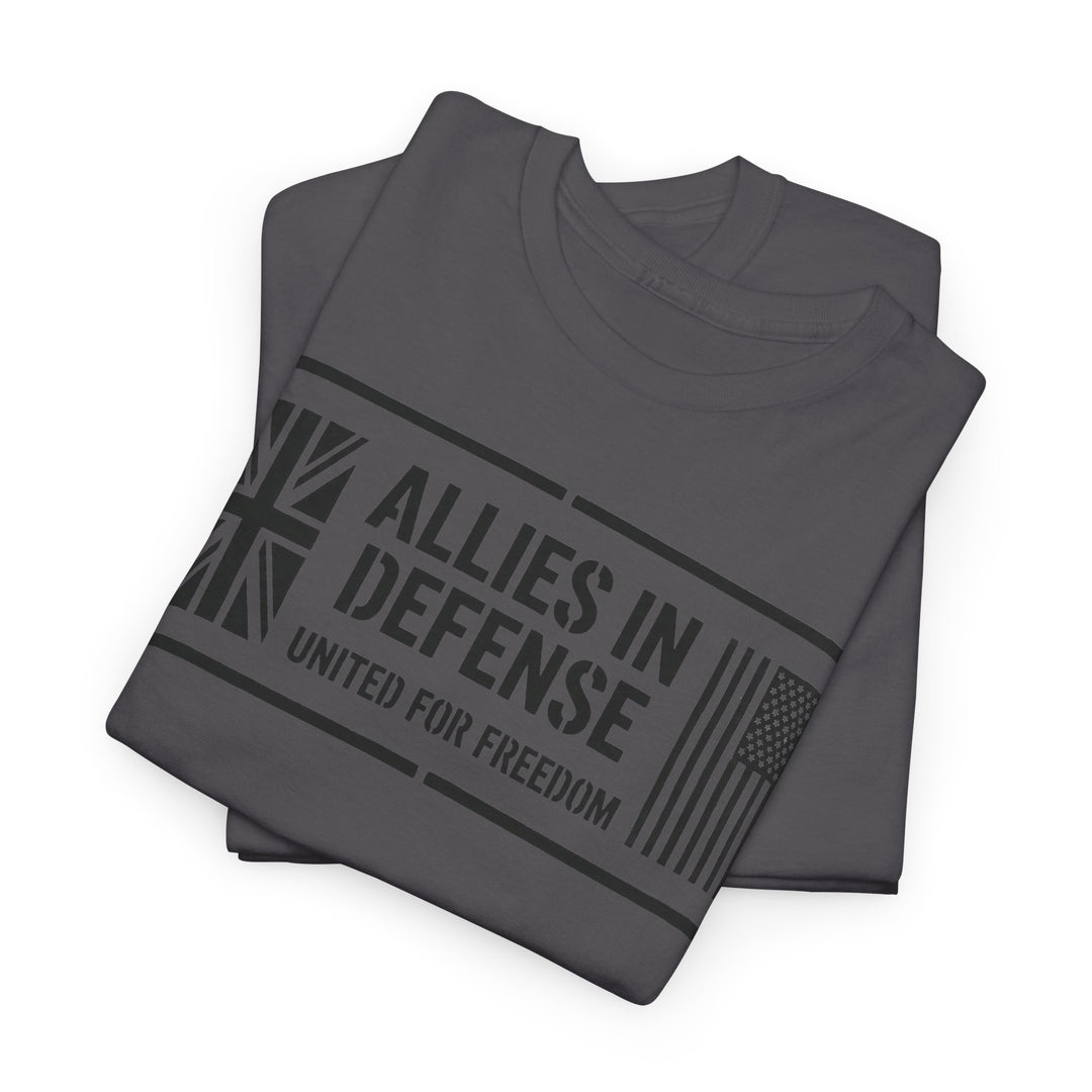 UK &amp; US Allies Defence Veteran Tee — Flags on Sleeves