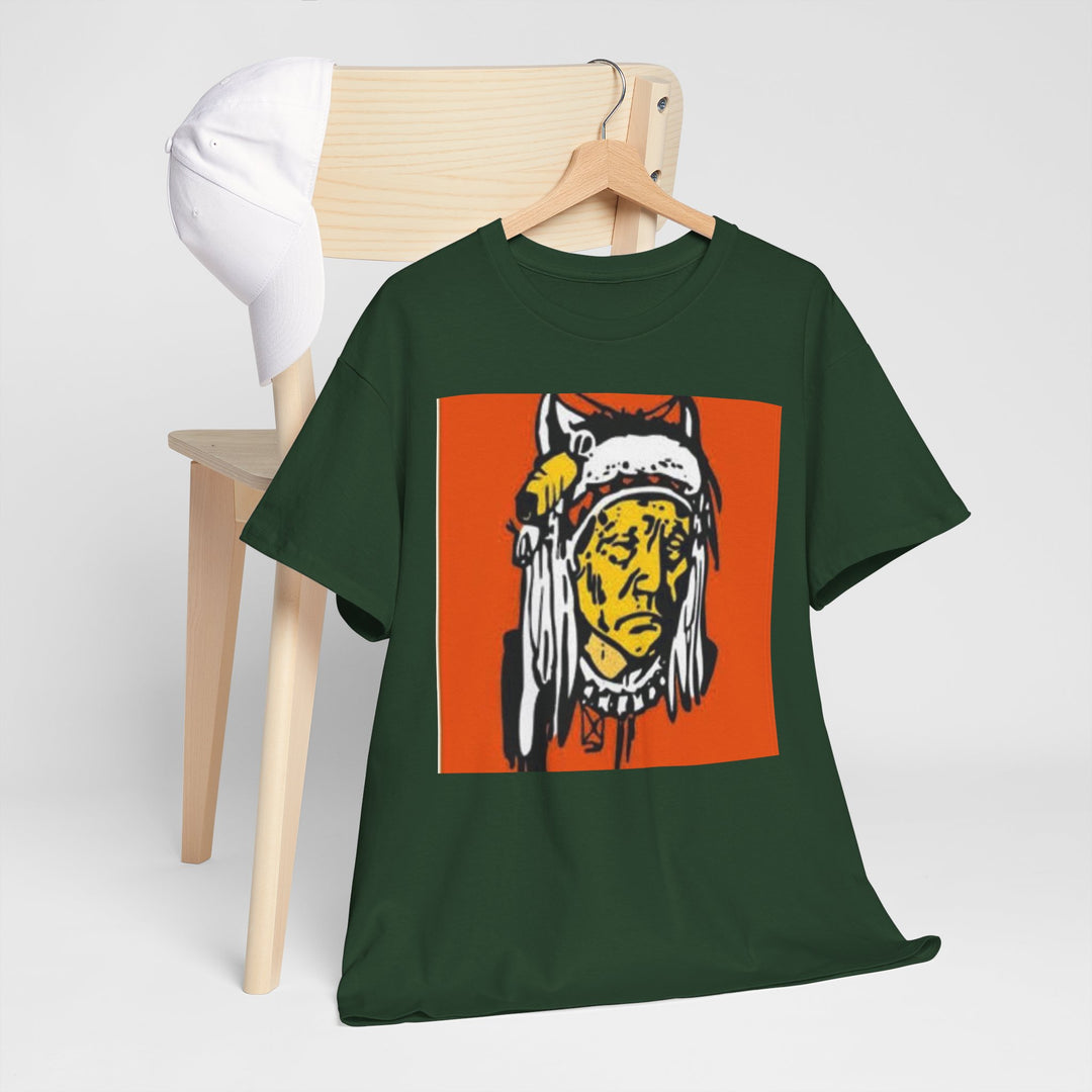 BATUS Native Chief Graphic Tee – Retro Tribal Illustration Shirt