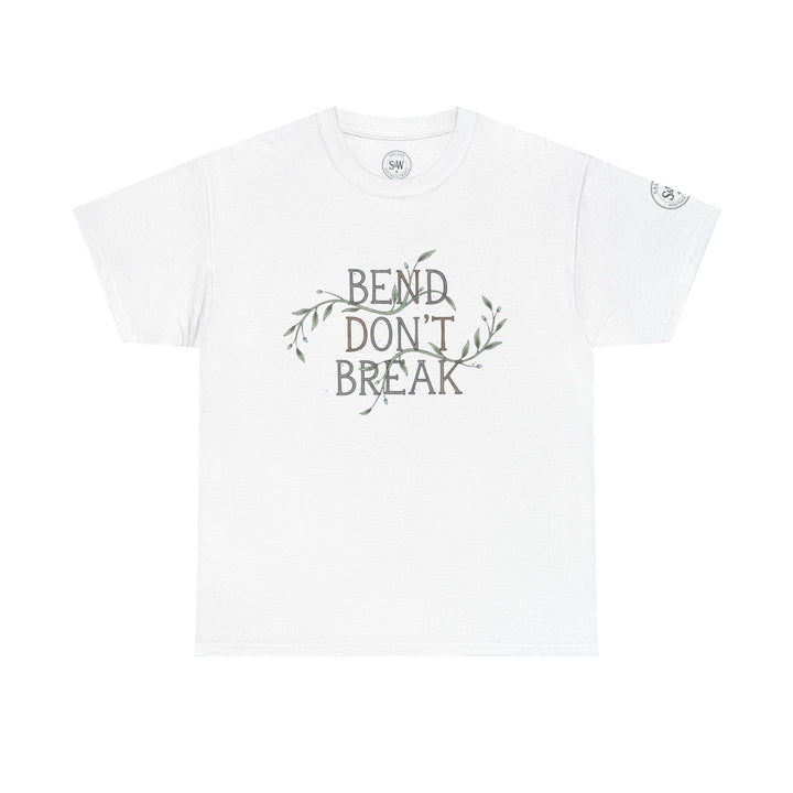 White t-shirt by S&amp;W Gallus with "Bend Don&