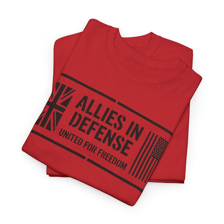UK &amp; US Allies Defence Veteran Tee — Flags on Sleeves