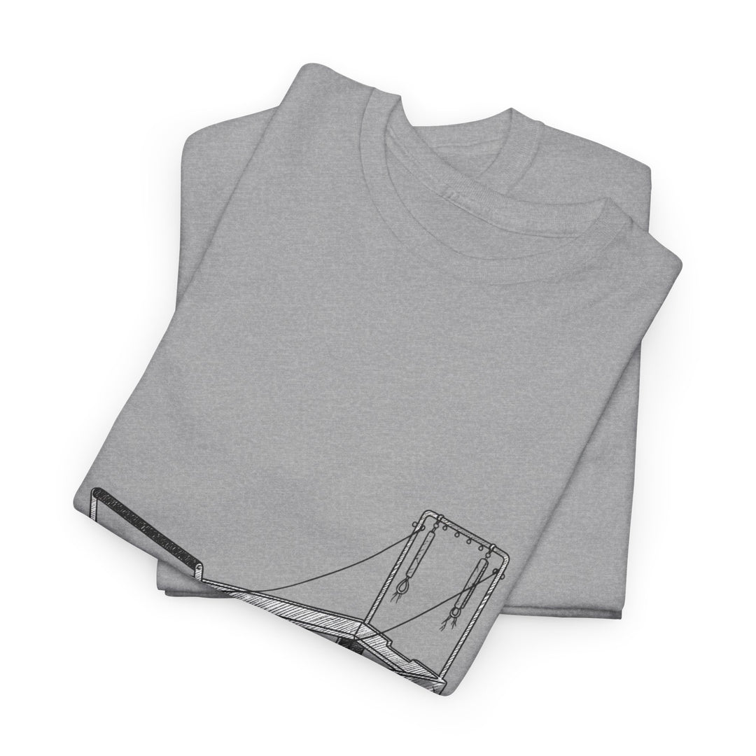 Pilates Reformer Tee – soft, breathable cotton designed for reformer Pilates. Comfortable, flexible, and perfect for studio workouts or casual wear.