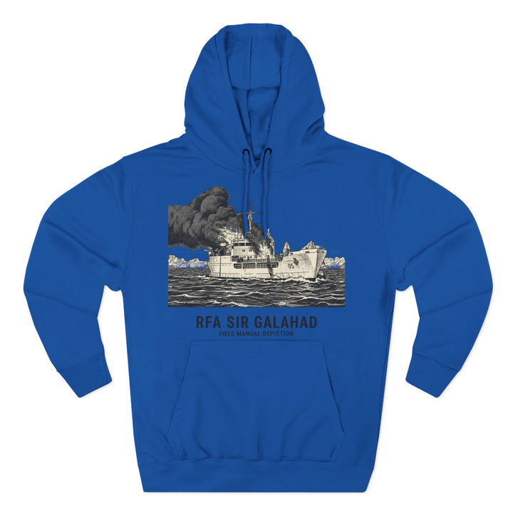 RFA Sir Galahad Graphic Hoodie — Retro Ship Illustration &amp; Gallus S&amp;W Logo