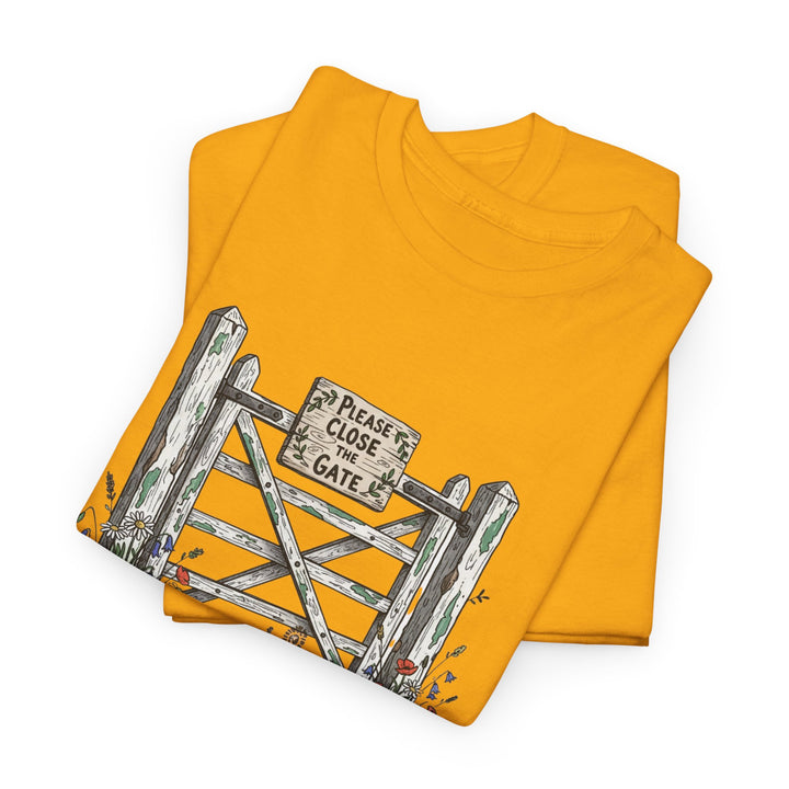 Close the Gate T-Shirt — Rural Discipline Heritage Graphic