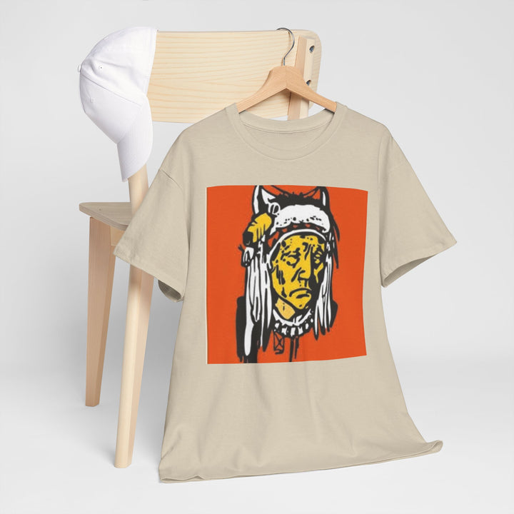 BATUS Native Chief Graphic Tee – Retro Tribal Illustration Shirt