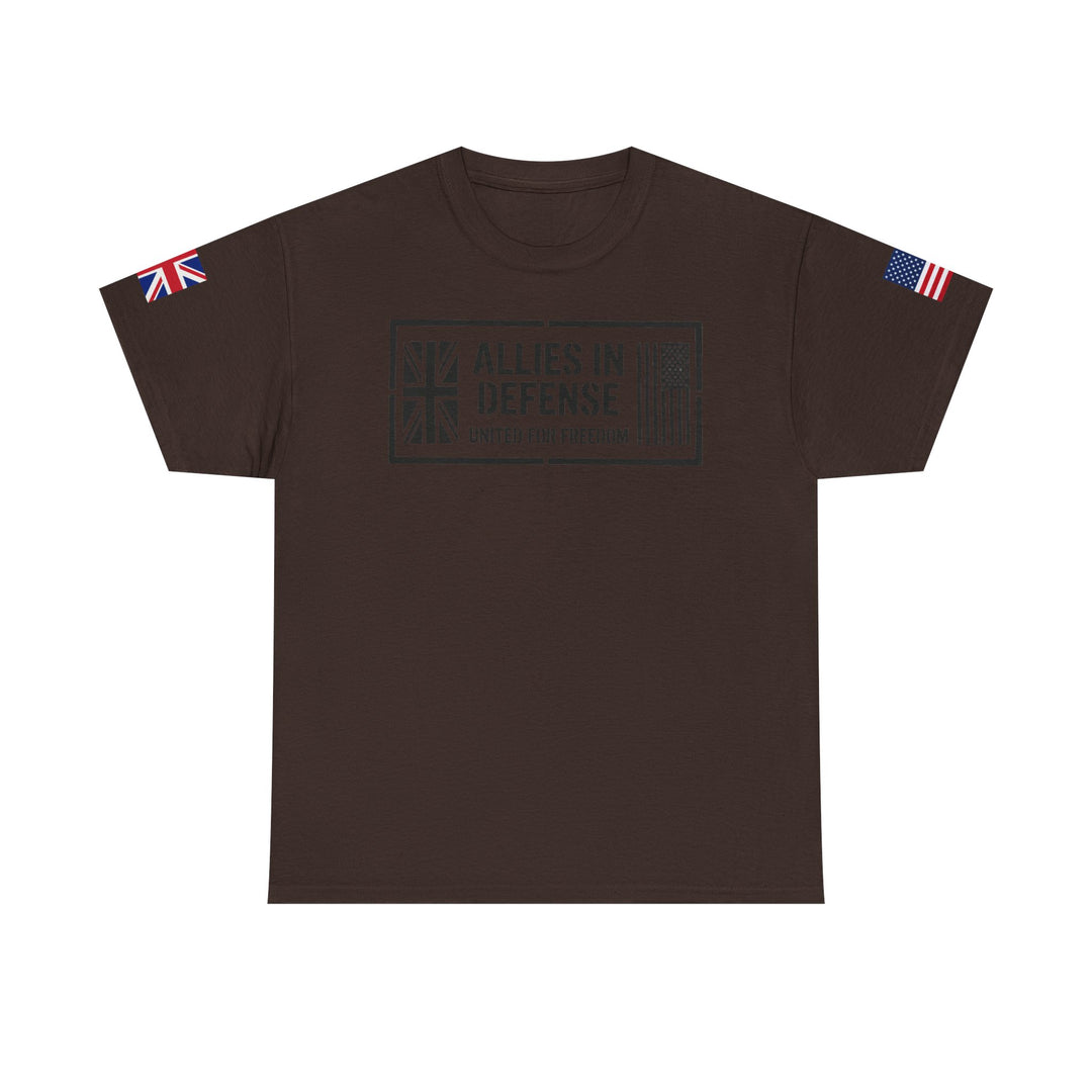 UK &amp; US Allies Defence Veteran Tee — Flags on Sleeves