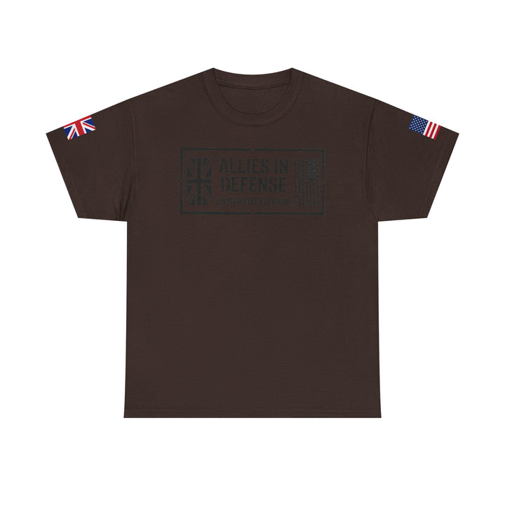 UK &amp; US Allies Defence Veteran Tee — Flags on Sleeves