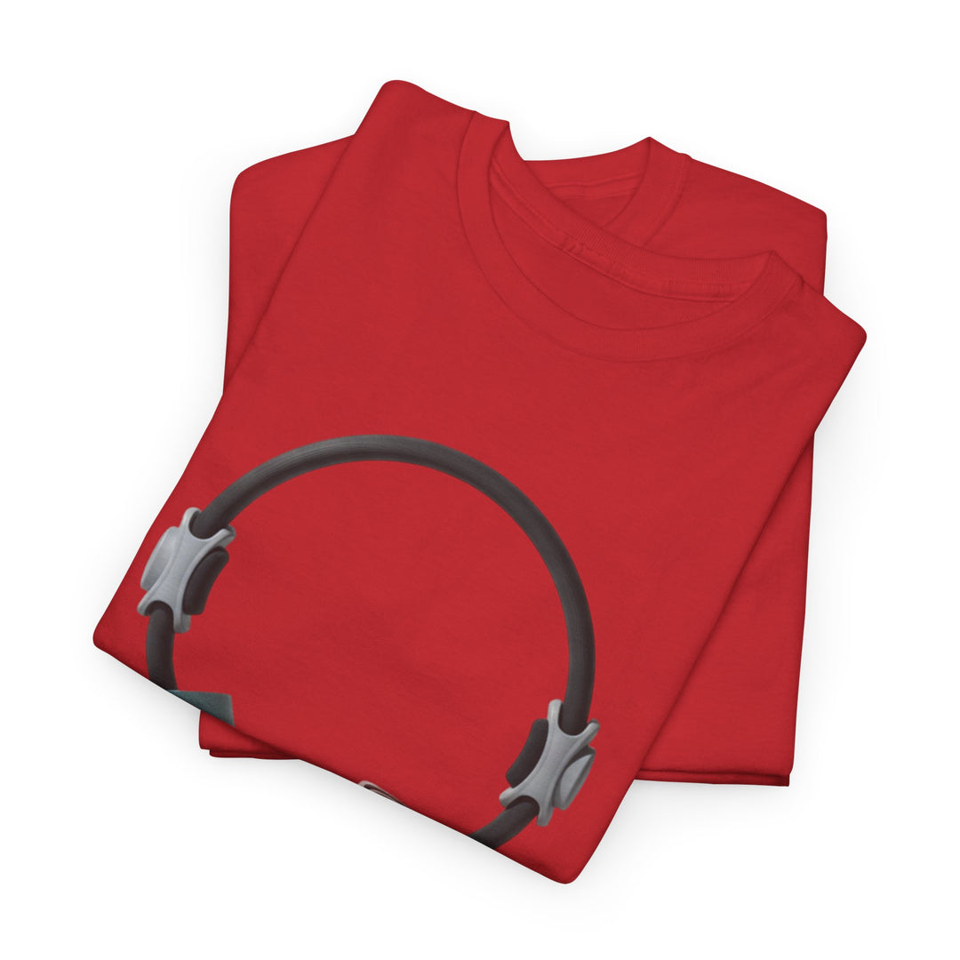 Pilates Band Workout Shirt – soft, breathable fabric designed for resistance band exercises. Comfortable, flexible, and perfect for Pilates sessions or workouts.