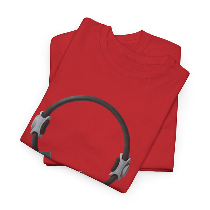 Pilates Band Workout Shirt – soft, breathable fabric designed for resistance band exercises. Comfortable, flexible, and perfect for Pilates sessions or workouts.