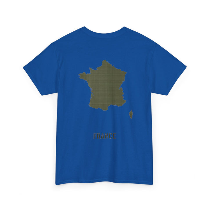 France Map T-Shirt — Minimalist Olive France Map Tee