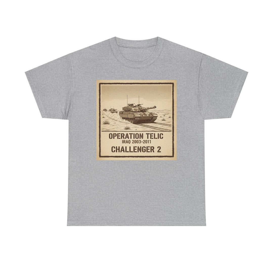 Challenger 2 Op Telic T-Shirt — Iraq 2003 Armoured Heritage Graphic