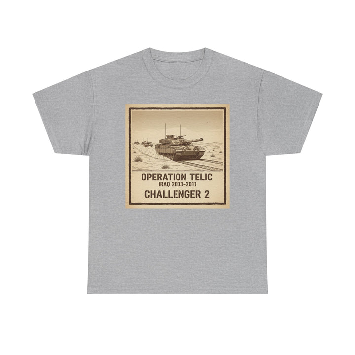 Challenger 2 Op Telic T-Shirt — Iraq 2003 Armoured Heritage Graphic