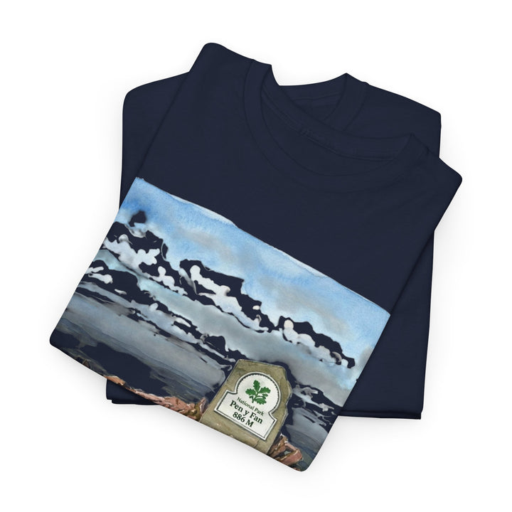 Pen y Fan Landscape T‑Shirt — Wales Mountain Hiking Souvenir Tee