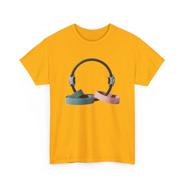 Pilates Band Workout Shirt – soft, breathable fabric designed for resistance band exercises. Comfortable, flexible, and perfect for Pilates sessions or workouts.