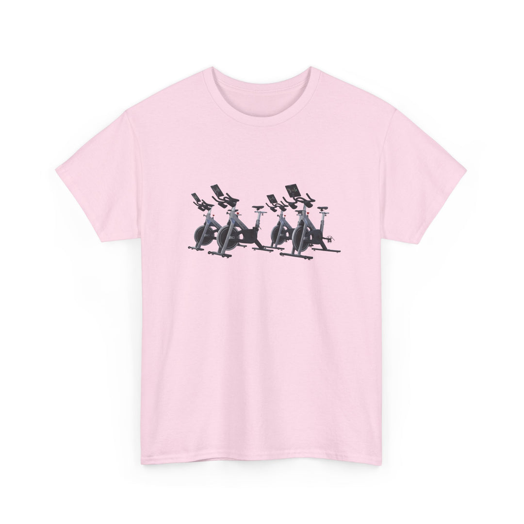 Spin Bikes Tee – soft, breathable cotton designed for indoor cycling and spin classes. Comfortable, durable, and perfect for active lifestyles.