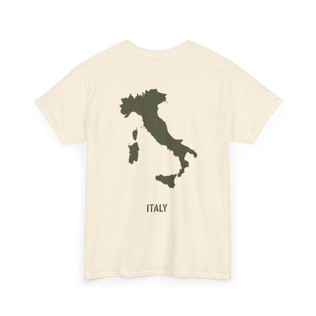 Italy Map Tee — GALLUS Logo Casual Cotton T-Shirt