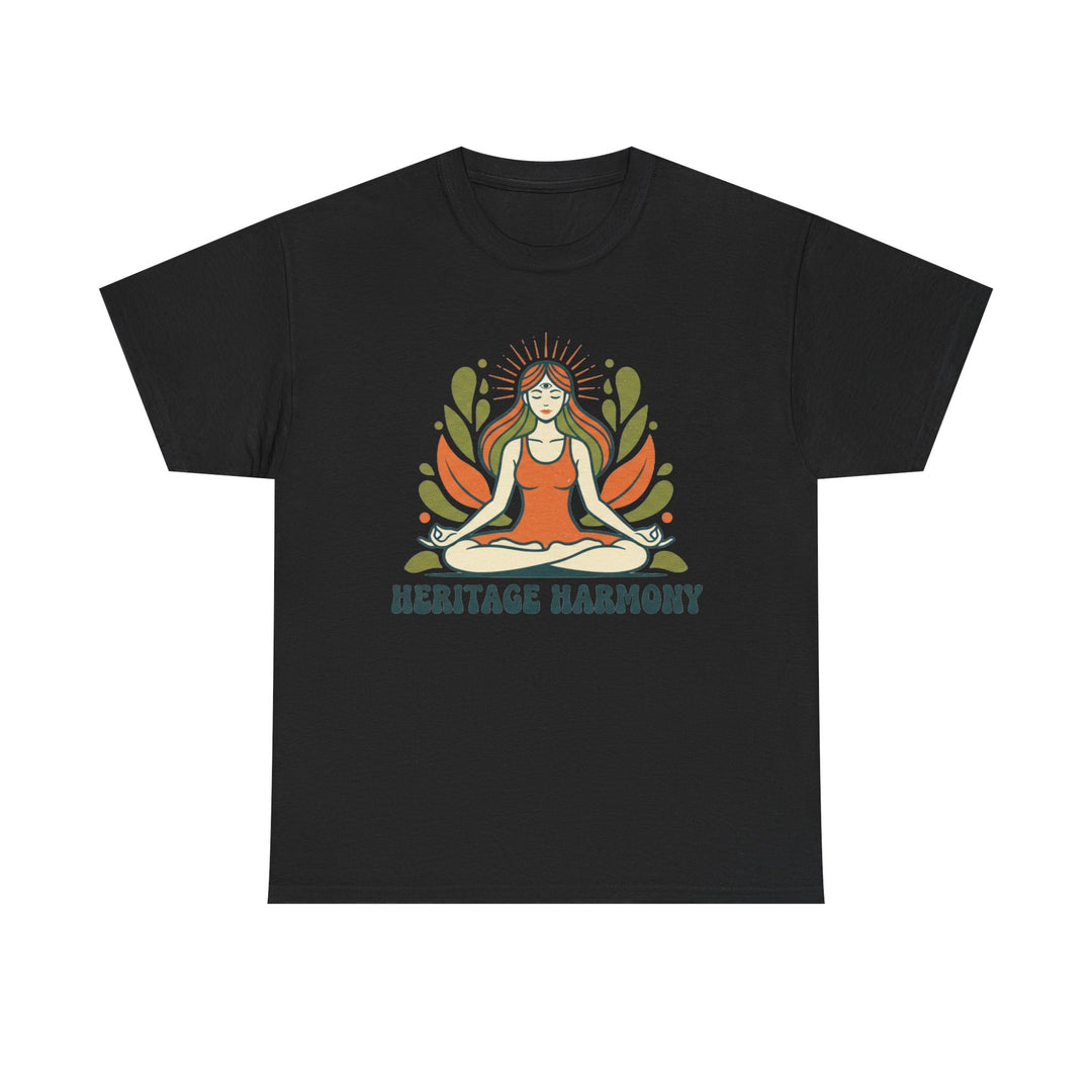 Yoga Meditation Tee – soft, breathable cotton designed for meditation and yoga practice. Comfortable, relaxed fit perfect for studio or casual wear.