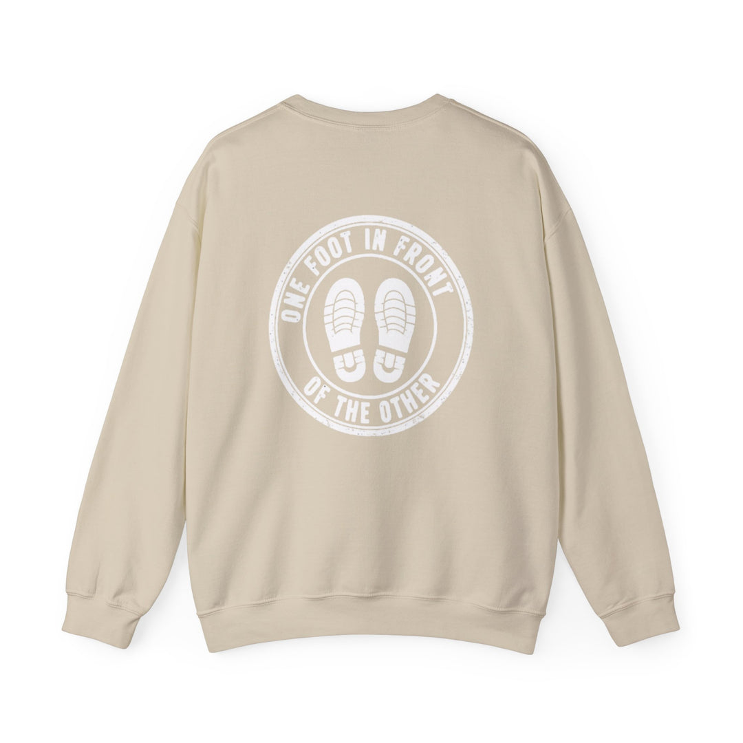 Crewneck Sweatshirt — ‘One Foot In Front Of The Other’ Motivational Pullover