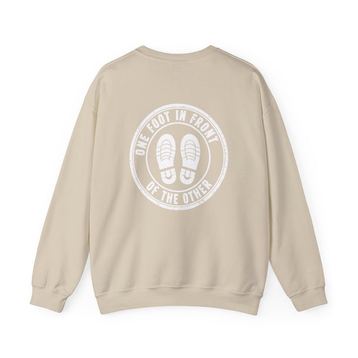 Crewneck Sweatshirt — ‘One Foot In Front Of The Other’ Motivational Pullover