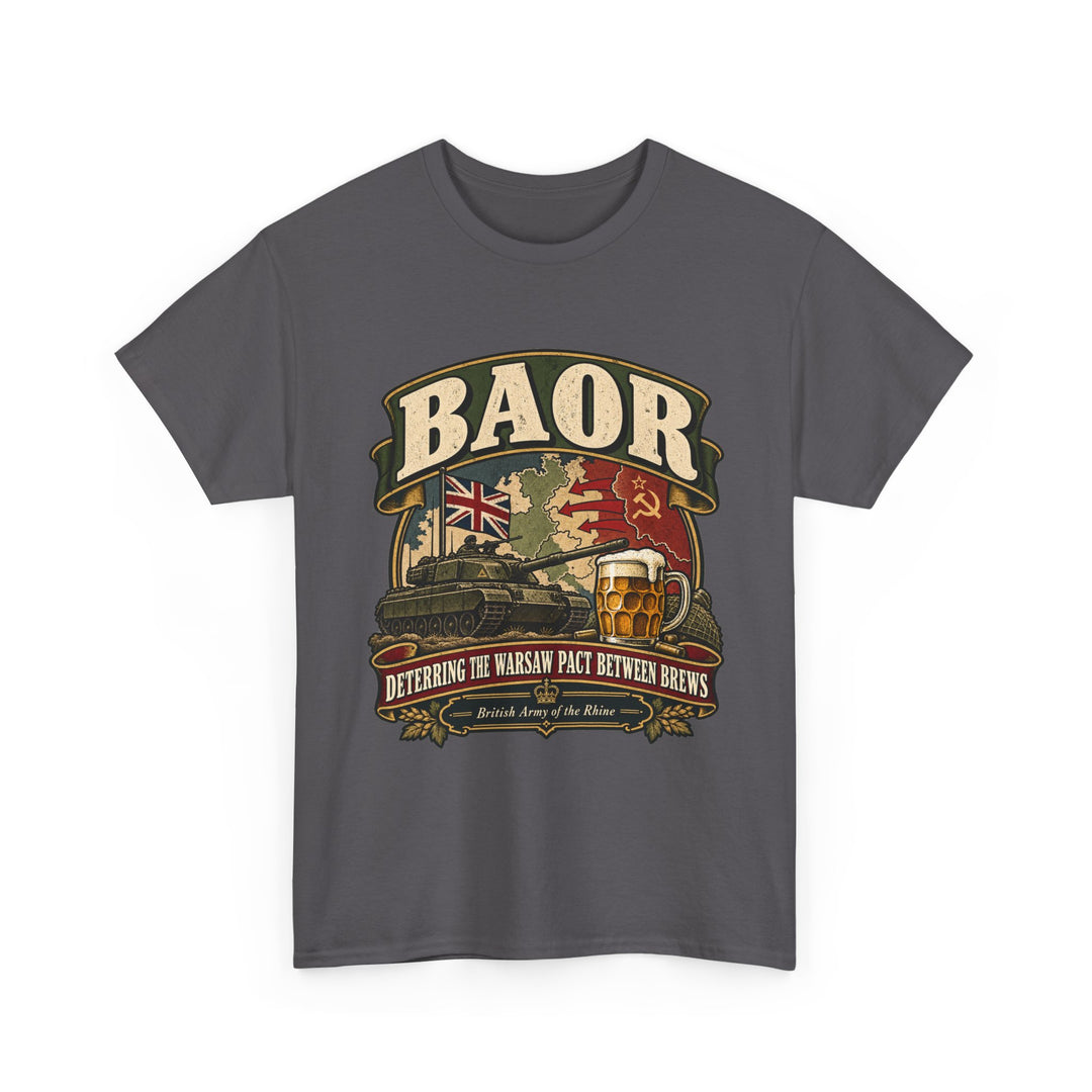 BAOR T-Shirt — “Deterring the Warsaw Pact Between Beers” Cold War Humour Tee