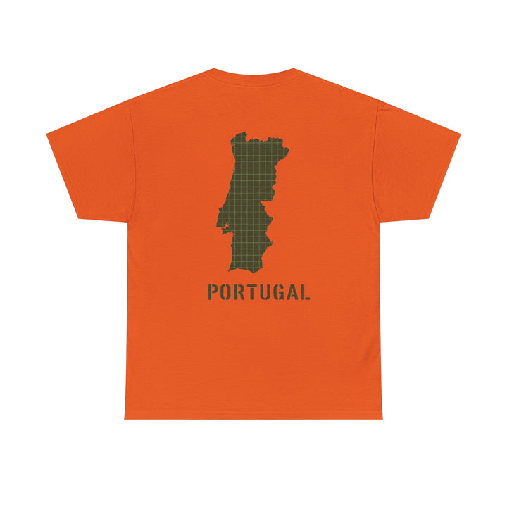 Portugal Map T-Shirt — Vintage Green Grid Portugal Tee