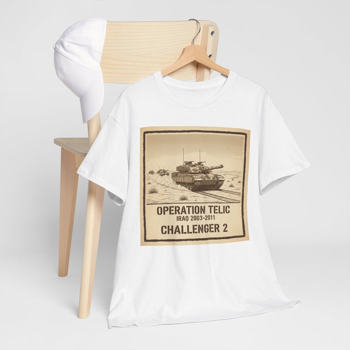 Challenger 2 Op Telic T-Shirt — Iraq 2003 Armoured Heritage Graphic