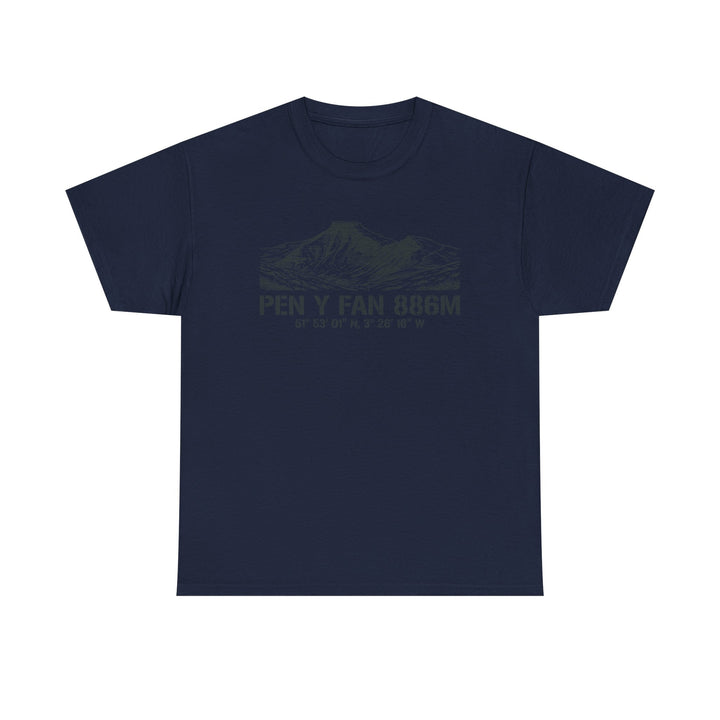 Pen y Fan 886m Graphic Tee | Vintage Elevation &amp; Coordinates