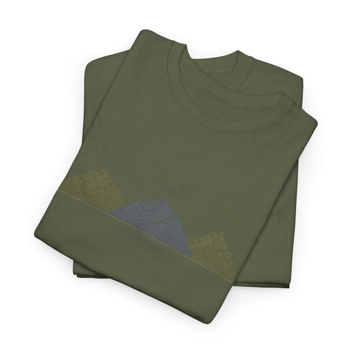 Three Peaks Challenge Graphic T-Shirt — Retro UK Mountain Hiking Tee