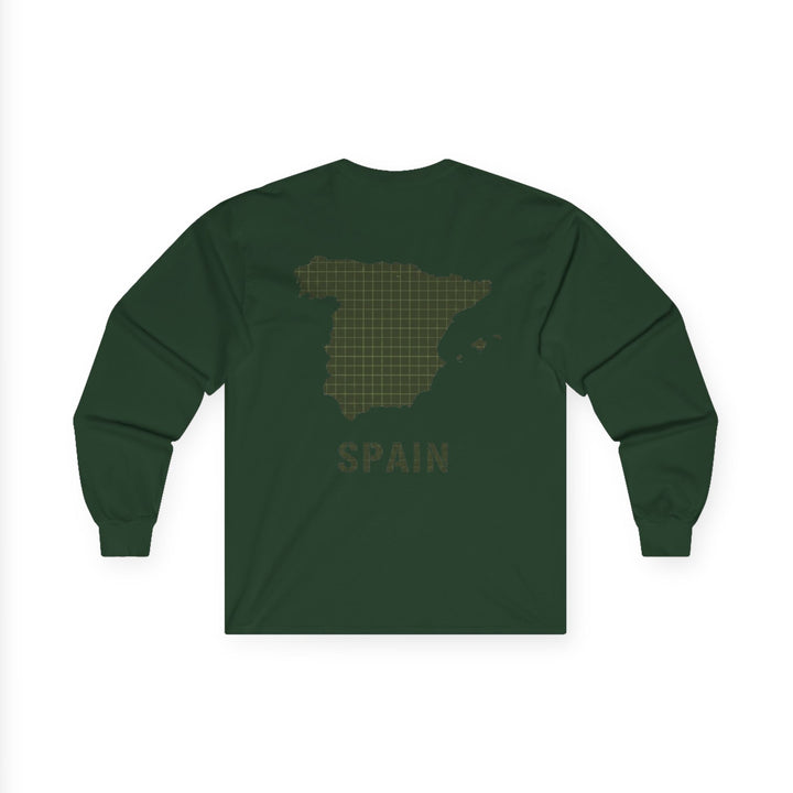 Spain Map Long Sleeve Tee — Gallus Logo Travel Shirt