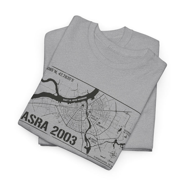 Basra 2003 Vintage Military Map T-Shirt