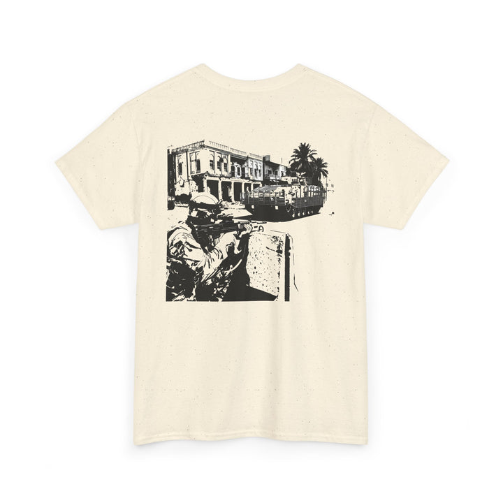 Operation TELIC Basra Iraq 2007 Graphic Tee — Military Deployment Street Scene