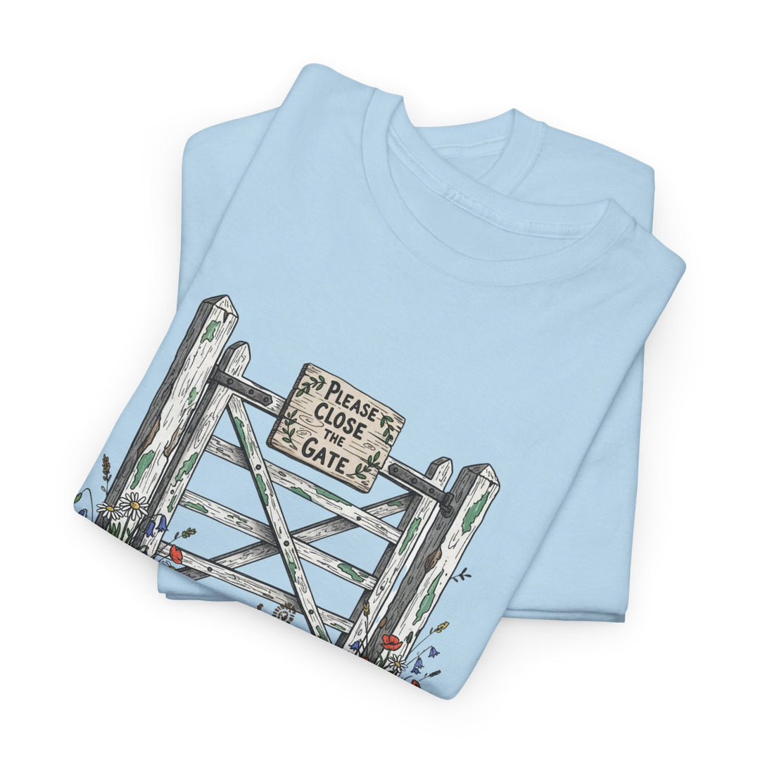 Close the Gate T-Shirt — Rural Discipline Heritage Graphic